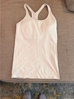 Lululemon Ribbed Racerback Tank Top - bone color
